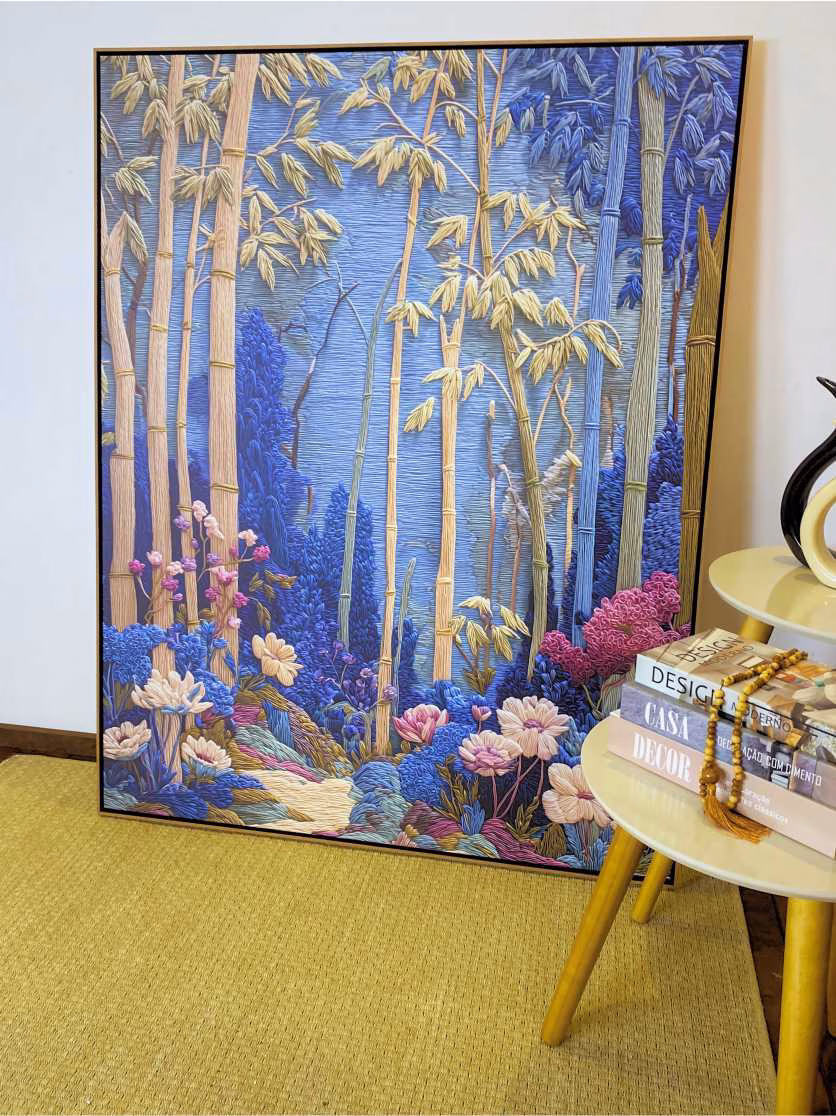 Quadro de Luxo Jardim Encantado Floresta dos Sonhos